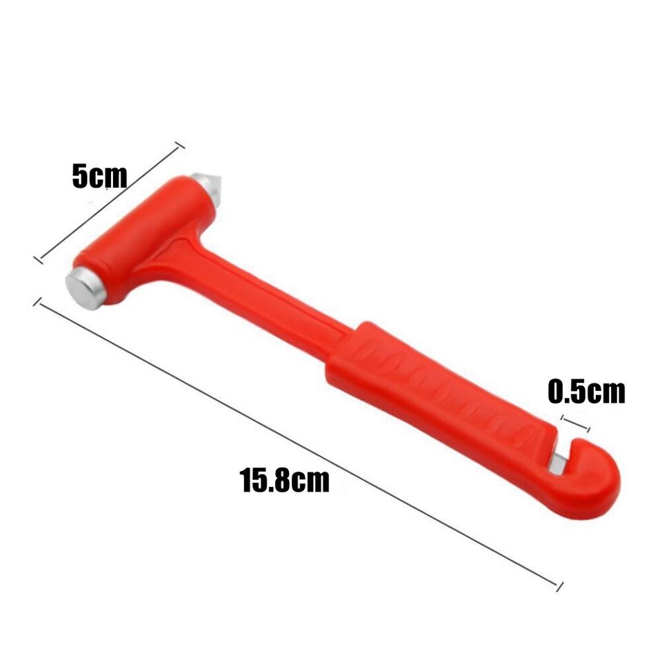 2 in 1 Mini Car Safety Hammer Life Saving Emergency Hammer Seat Belt Cutter Tool