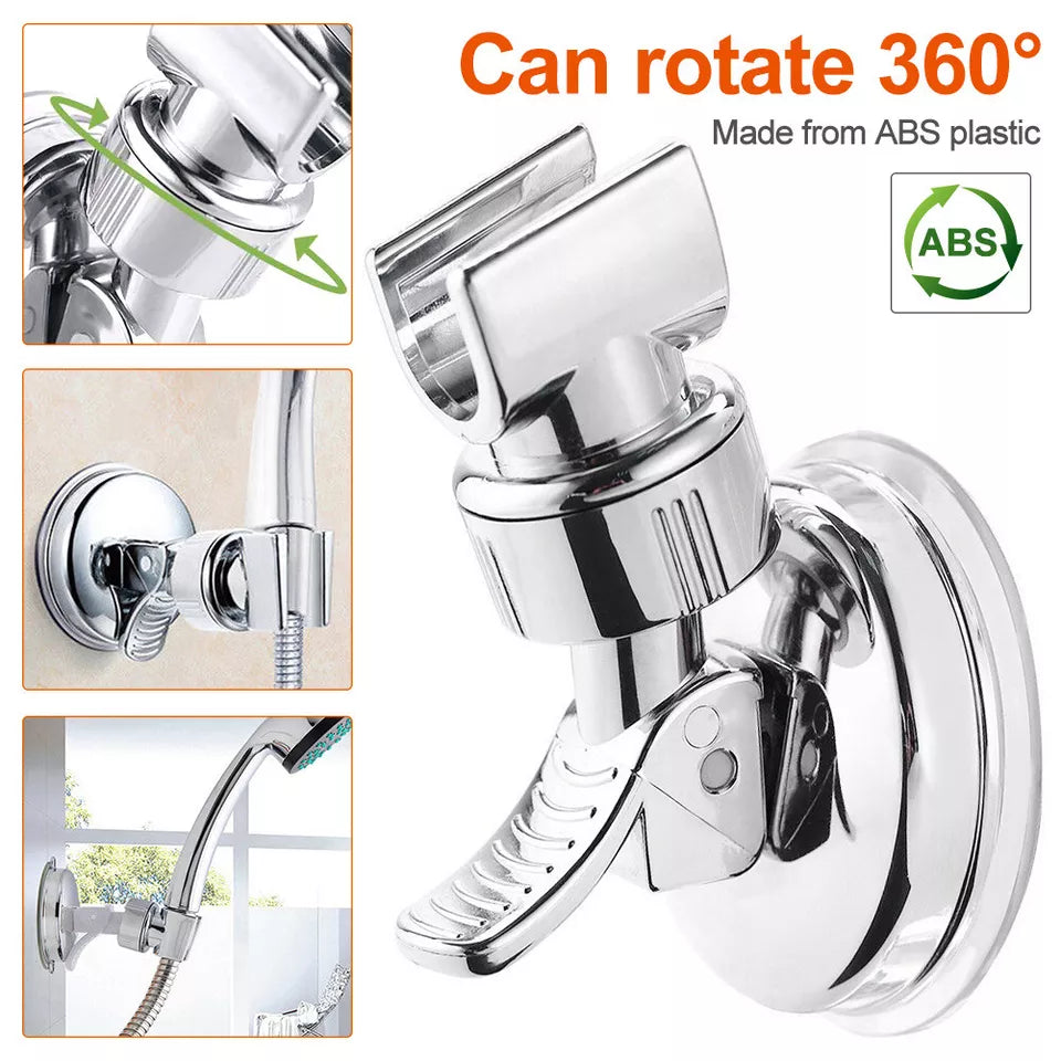 Adjustable Shower Head Holder Removable Suction Cup Shower Head Bracket No Drill