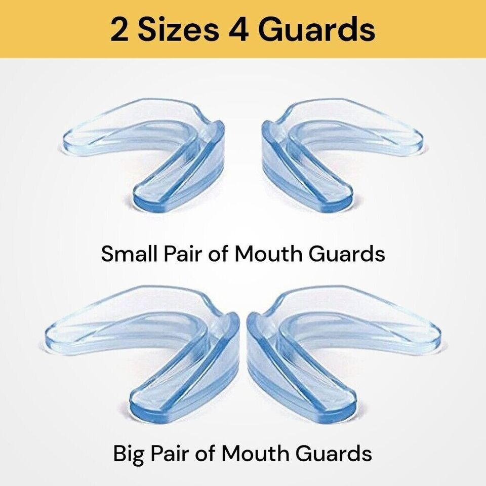 2 Sets Teeth Grinding Mouthguard Mouth Guard Night Bruxism Clenching Sleeping Dental