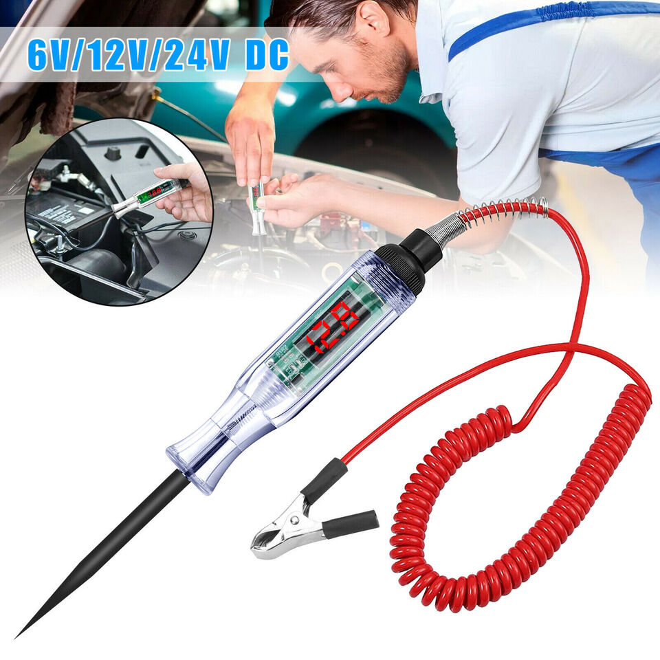 6V 12V 24V Auto Car Electrical Circuit Voltage Tester Led Light Test Probe Pen