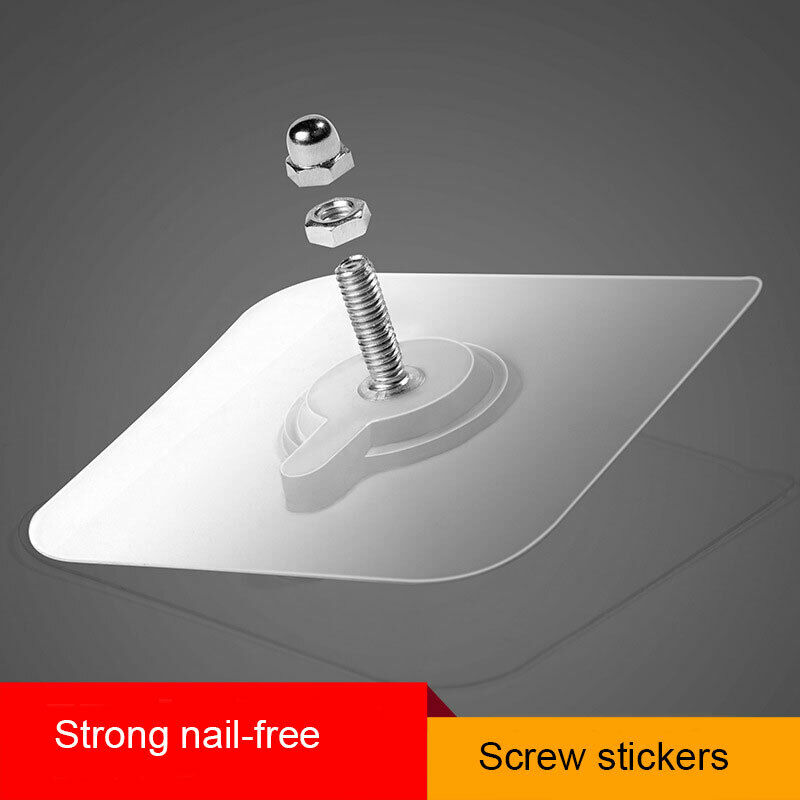 10Pcs Self Adhesive Wall Nail Hook Wall Screws Hanging No Drilling Non-Trace