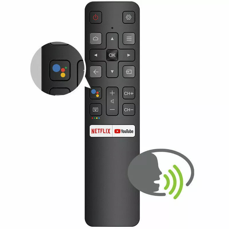 Genuine RC802V For TCL Smart Voice TV Remote Control Netflix