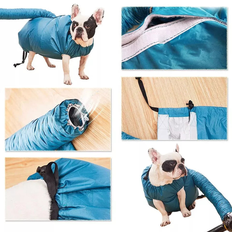 Pet Dog Cat Grooming Blower Hair Dryer Drying Bag Dry Cleaning Bathing Folding