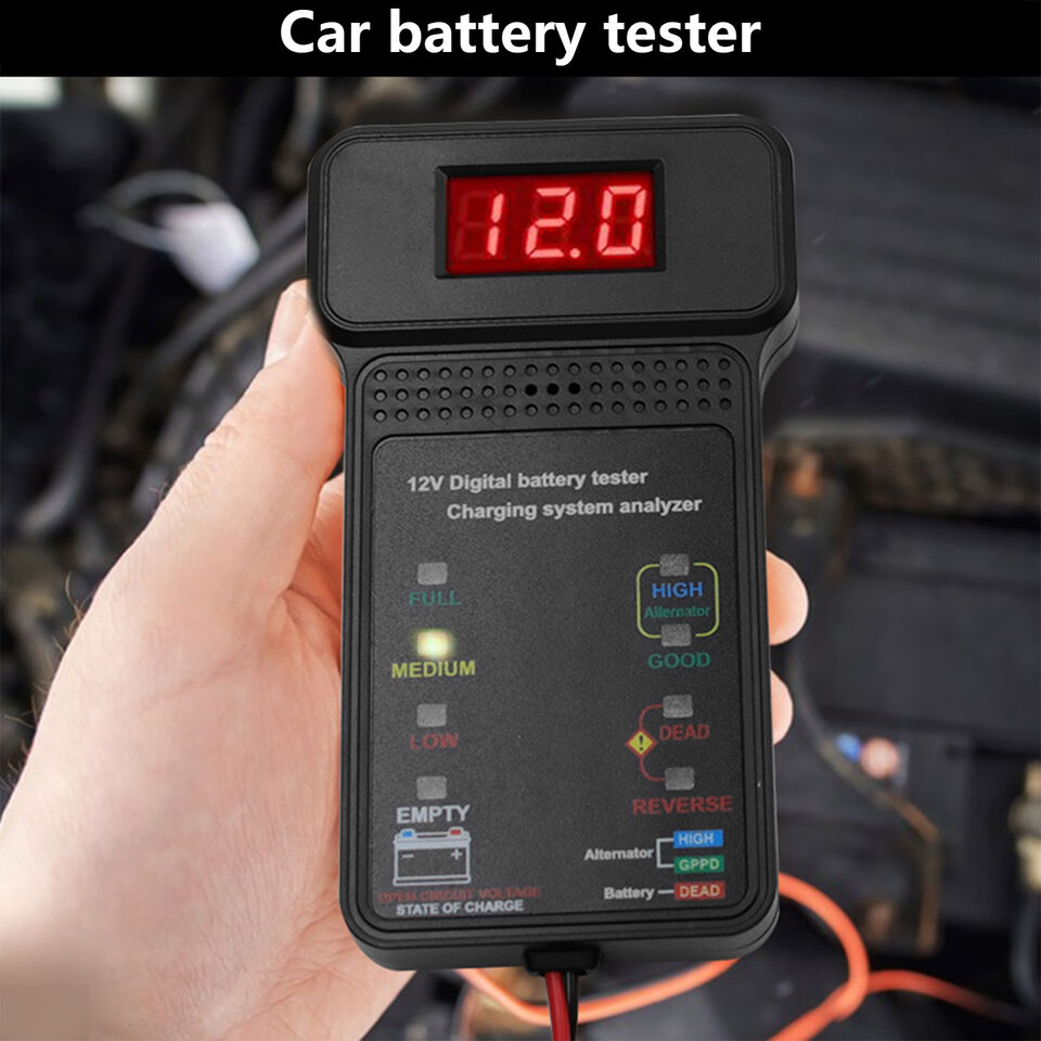 Car Battery Tester 12V LED Digital Display Analyzer Auto Battery Load Tester