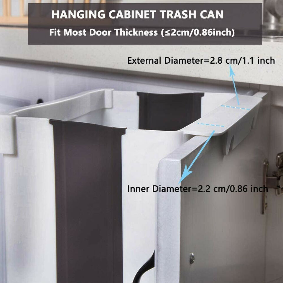 Kitchen Foldable Cabinet Hanging Wastebasket