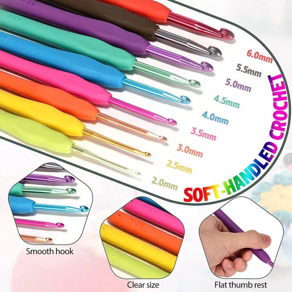 Knitting Needles Crochet Hooks Set Beginner Yarn Sewing Tools Needles Kit