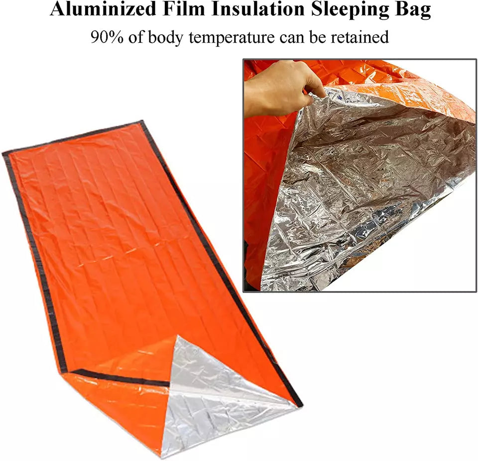 Emergency Sleeping Tent 240*150 Survival Bivvy Sack with Whistles