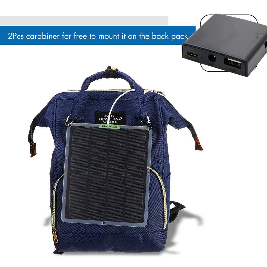 Upgraded 20W Watt Solar Panel Kit Trickle Charger 12V Battery Charger with 2 USB and Type-C Hub for RV Boat Car