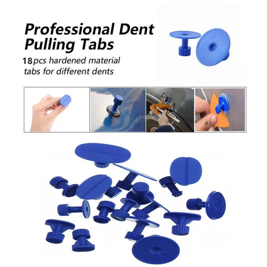 19pc Car Dent Puller Lifter Paintless Removal Hail Remover Tools Body Repair Tab Kit