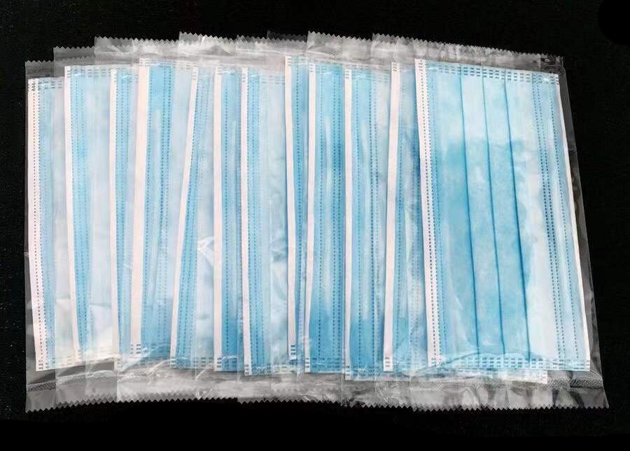 50x Individual Packed 3 Layer Protective Disposable Medical Face Masks