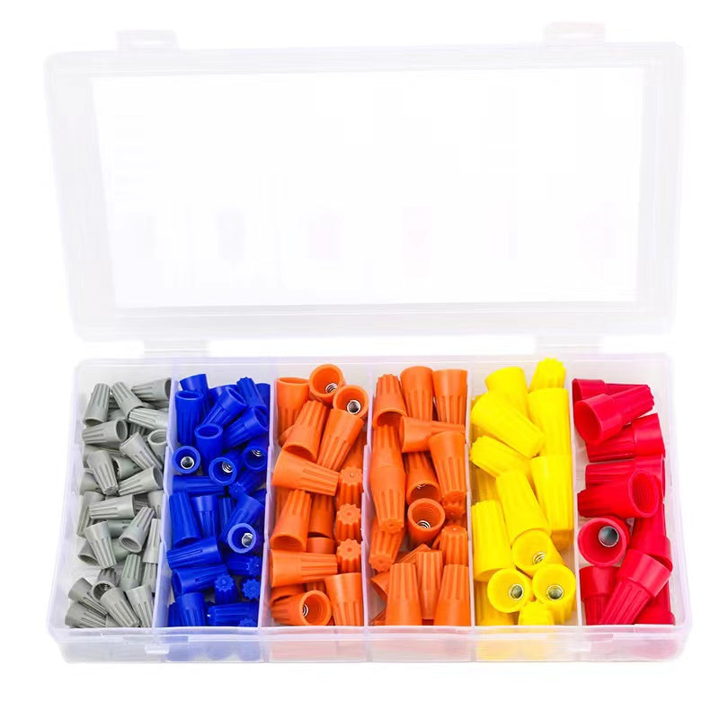 220Pcs Electrical Wire Nut Connectors Kit Spring Insert Twist Nuts Caps