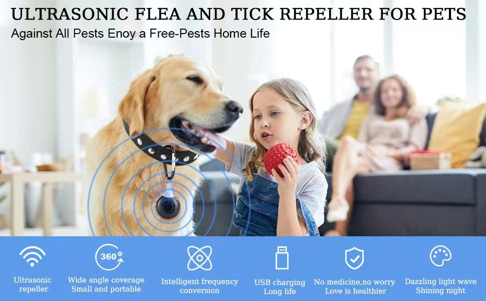 Insect Repellent Ultrasonic Pest Reject Flea Tick Lice Repeller