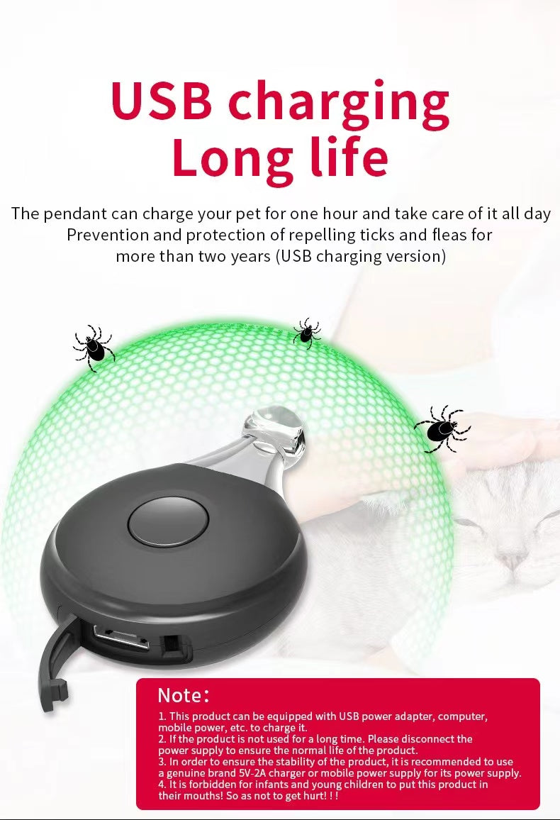 Insect Repellent Ultrasonic Pest Reject Flea Tick Lice Repeller