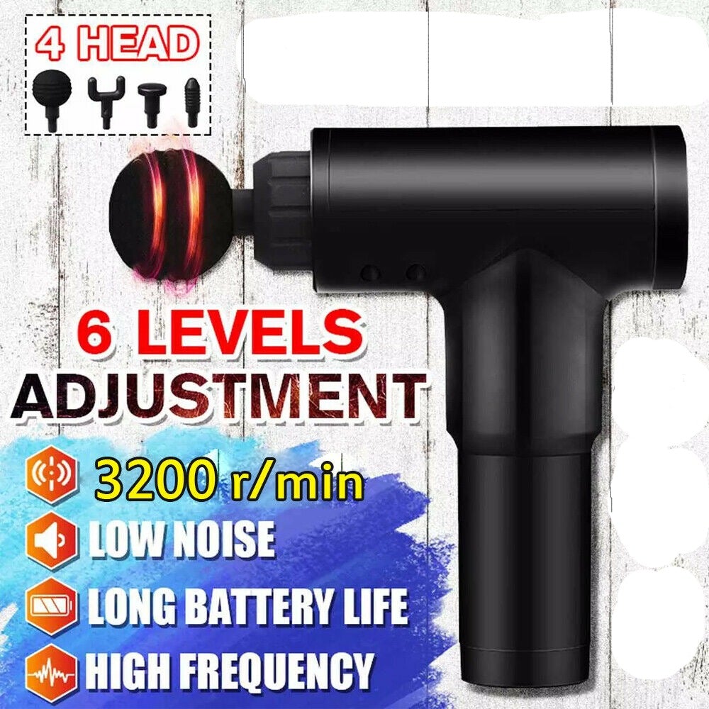 4 Heads 6 Levels Deep Percussion Massage Gun