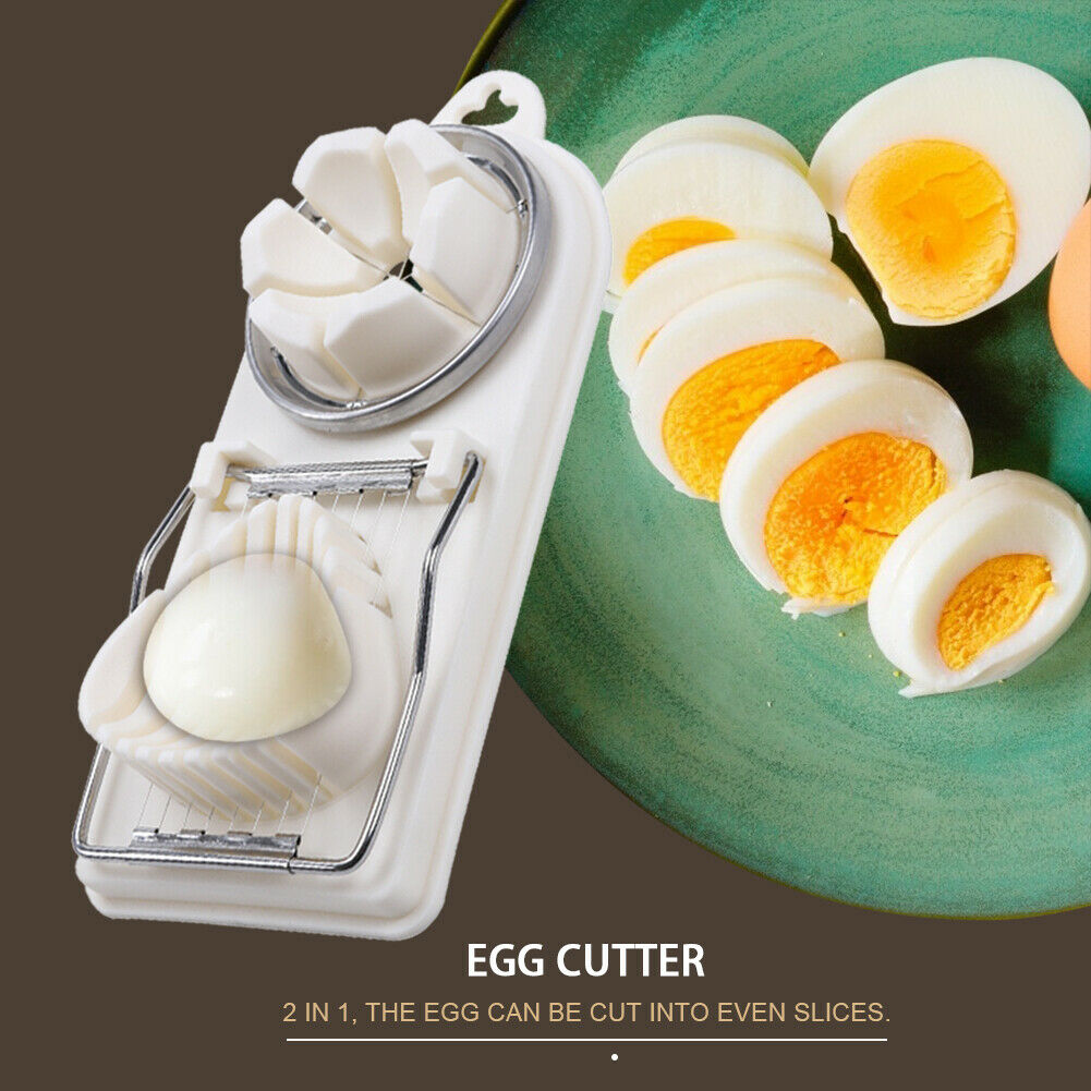 2 In 1 Stainless Steel Cut Egg Slicer Kitchen Tool