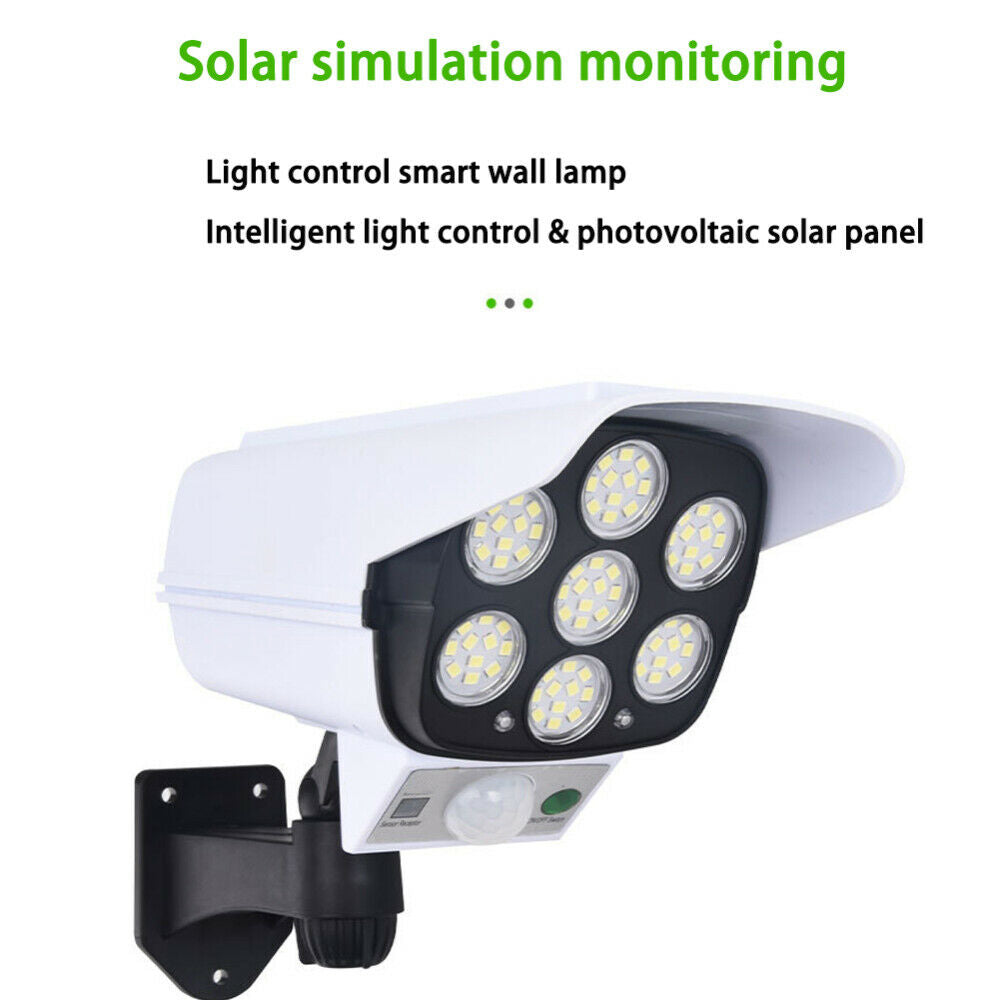 Solar Powered 77 LED Outdoor Sensor Light Fake Security Camera