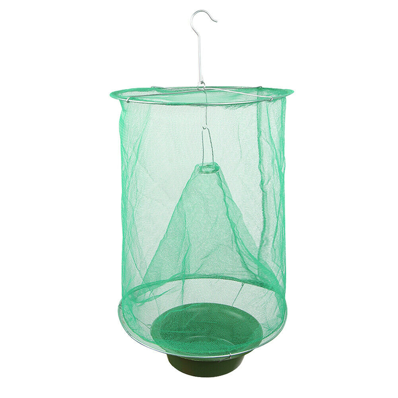 Reusable Fly Trap Insect Killer Net Cage Trap Outdoor Ranch Pest Hanging Catcher