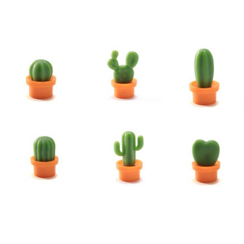 Free shipping- 6pc Cute Cactus Remind Fridge Magnet Refrigerator Sticker Succulent Plant Wall Memo