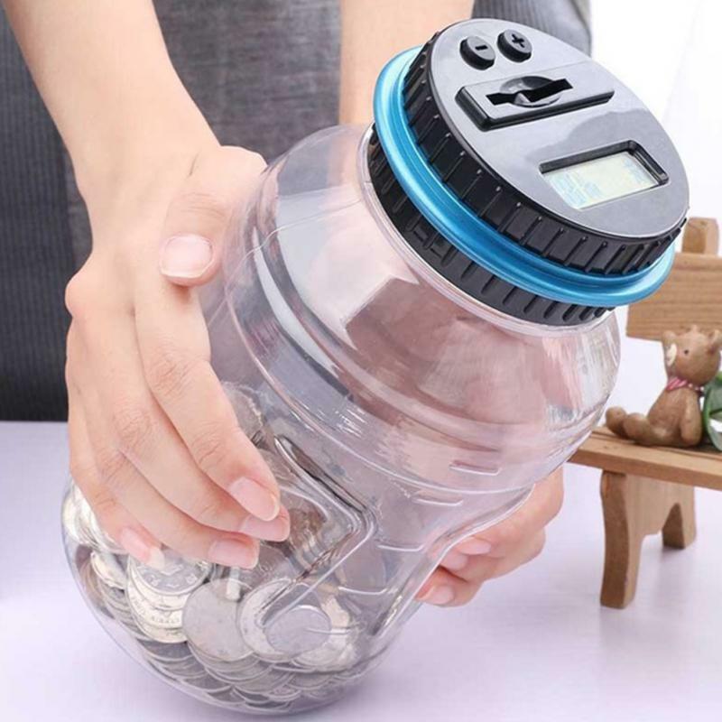 LCD Digital Counting Coin Money Saving Box