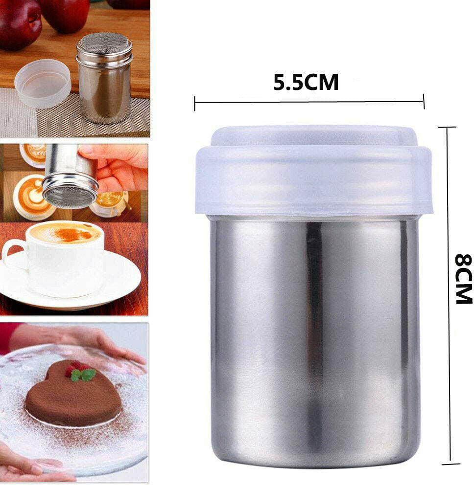 Stainless Icing Sugar Cocoa Coffee Shaker Flour Duster