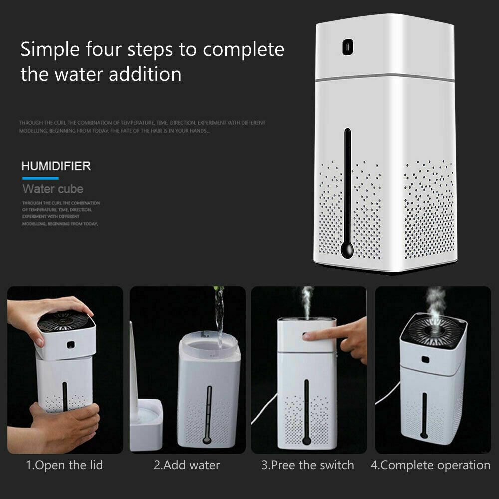 Ultrasonic Air Humidifier Purifier 1L