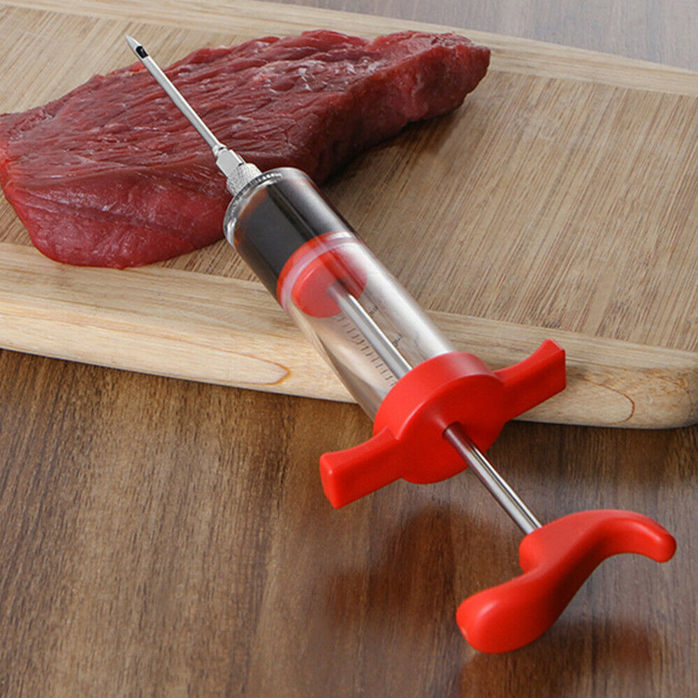 Marinade Injector Syringe Food Flavor Seasoning Meat Injection Gun Chicken BBQ