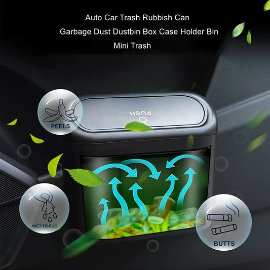 CLEARANCE- Auto Car Trash Rubbish Can Garbage Dust Dustbin Box Case Holder Bin Mini Trash