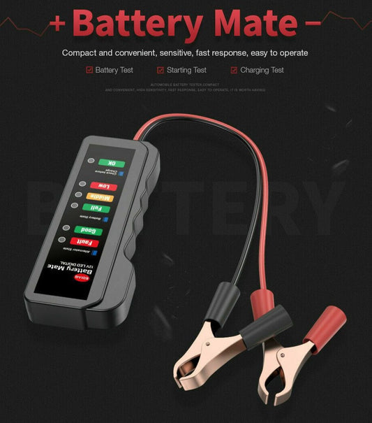 Car Battery Tester Automotive 12V Digital Testing Tool Voltage Analyzer Checker