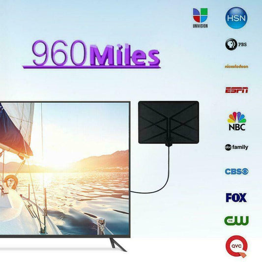 960 Mile Range TV Antenna 4K 1080p