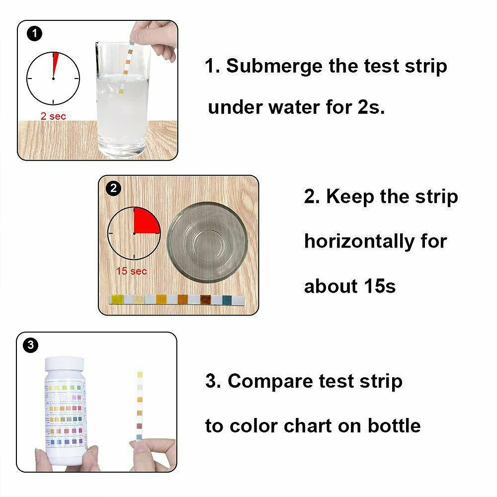 6 in1 50pcs Pool and Spa water quality test strips