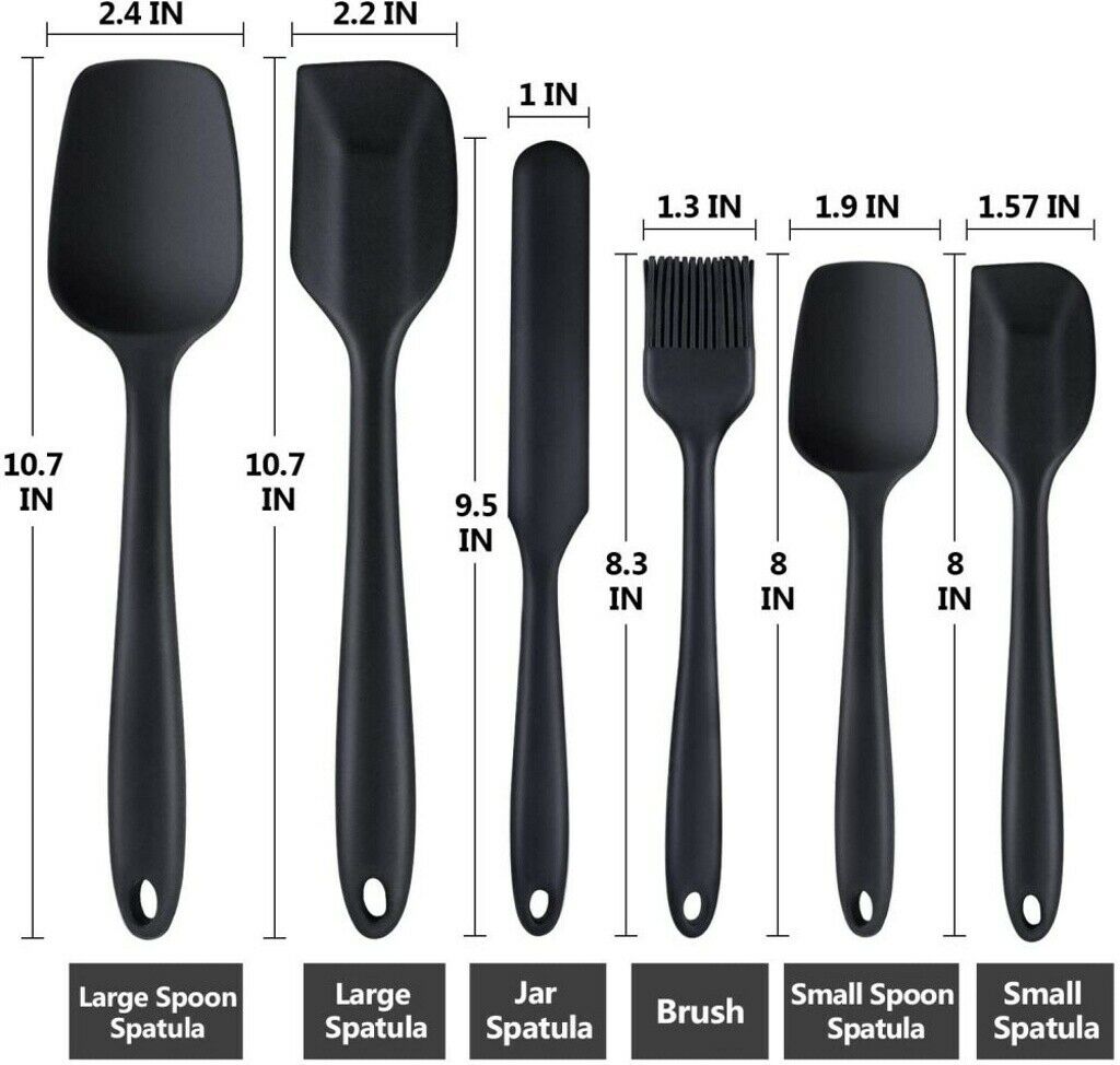 6pcs Silicone Spoon Utensil Spatula Set