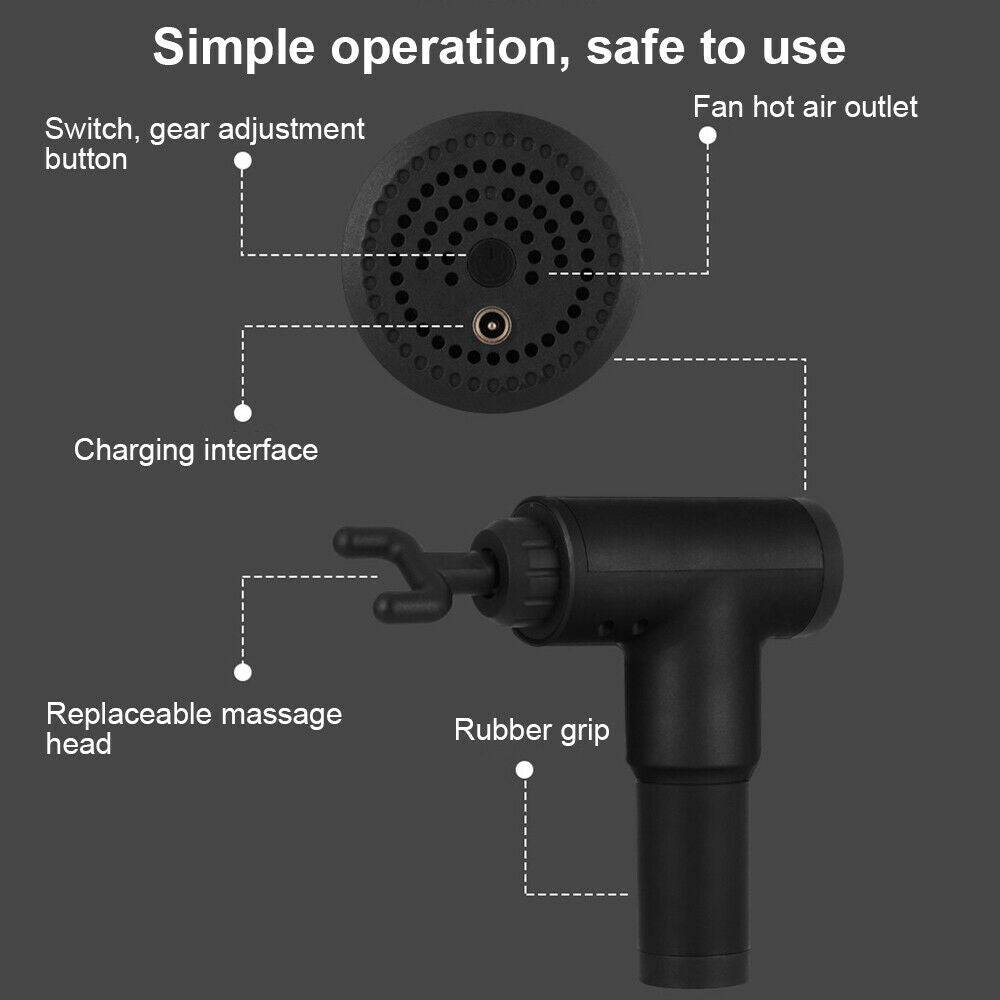 4 Heads 6 Levels Deep Percussion Massage Gun