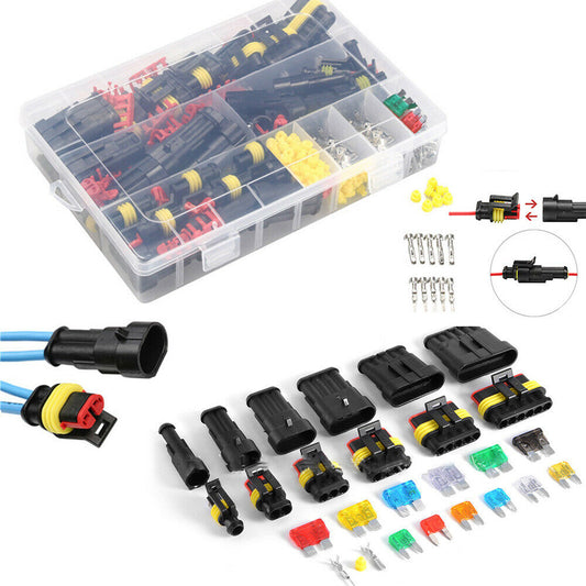 240 Pcs 12V Electrical Terminal Wire Connectors Kit 1/2/3/4/5/6 Pin Waterproof