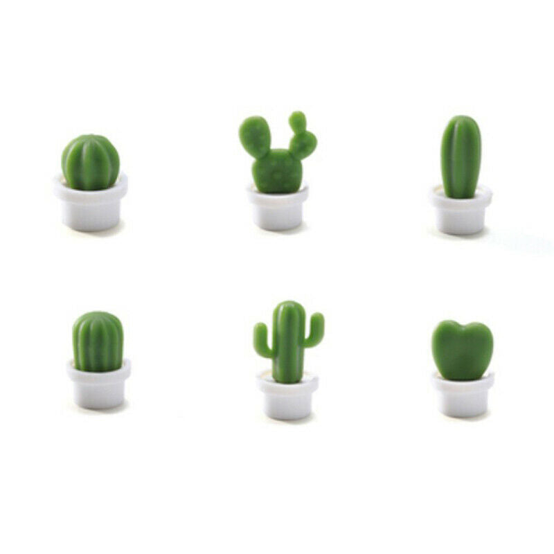 Free shipping- 6pc Cute Cactus Remind Fridge Magnet Refrigerator Sticker Succulent Plant Wall Memo