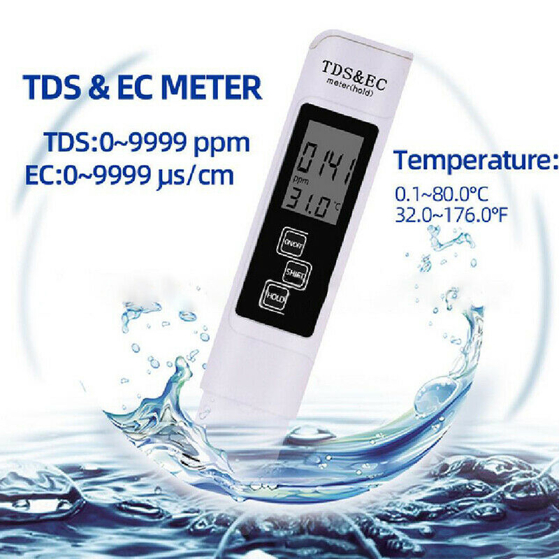 3 IN 1 Digital LCD TDS & EC Meter Tester with Leather Case