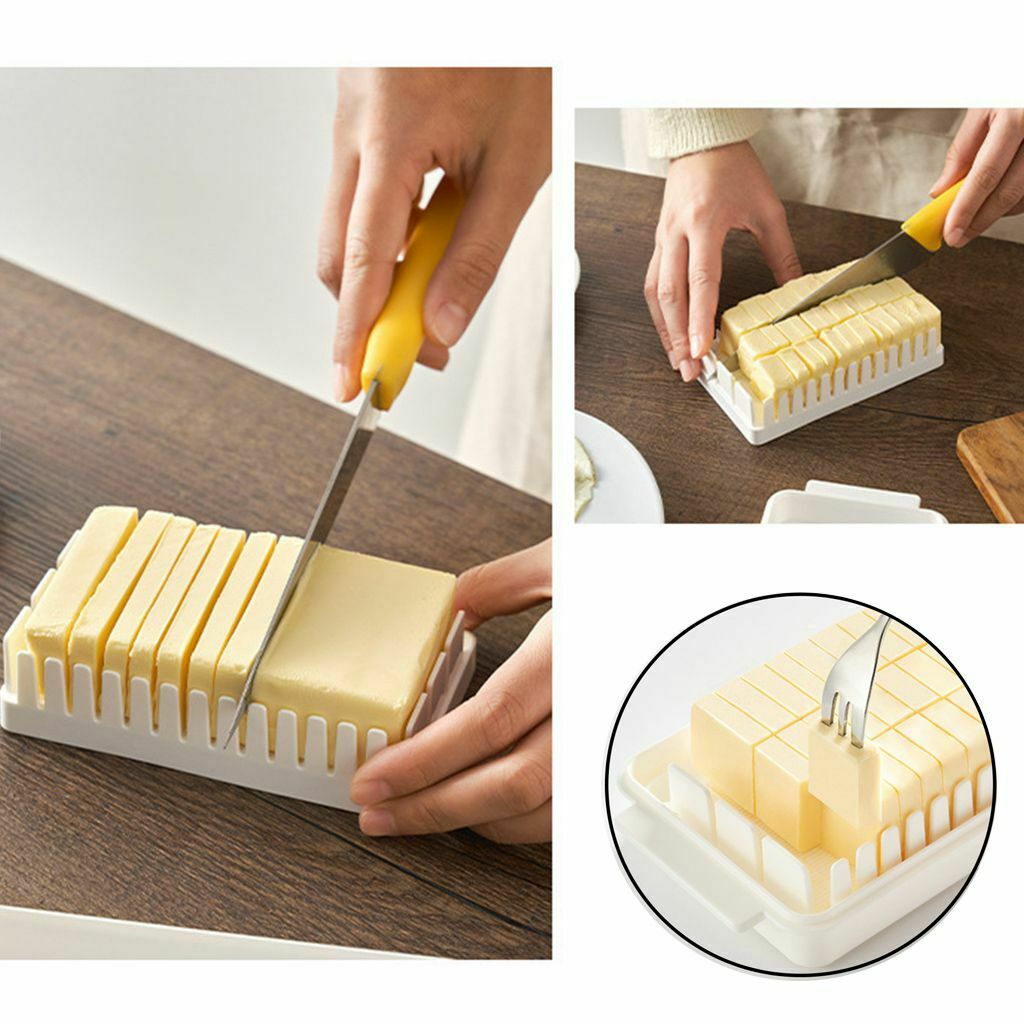 Butter Dish with Lid Dust-proof Slicing Storage Box Fresh-keeping Case Container