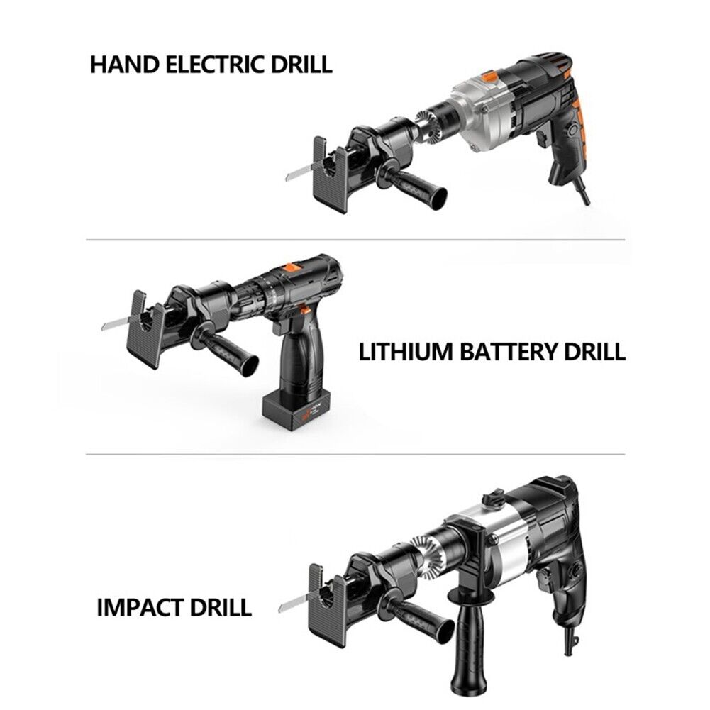 Portable Reciprocating Saw Adapter Kit Electric Drill Converter Modified Tool Set