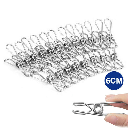 20PC Stainless Pegs Hanging Clips