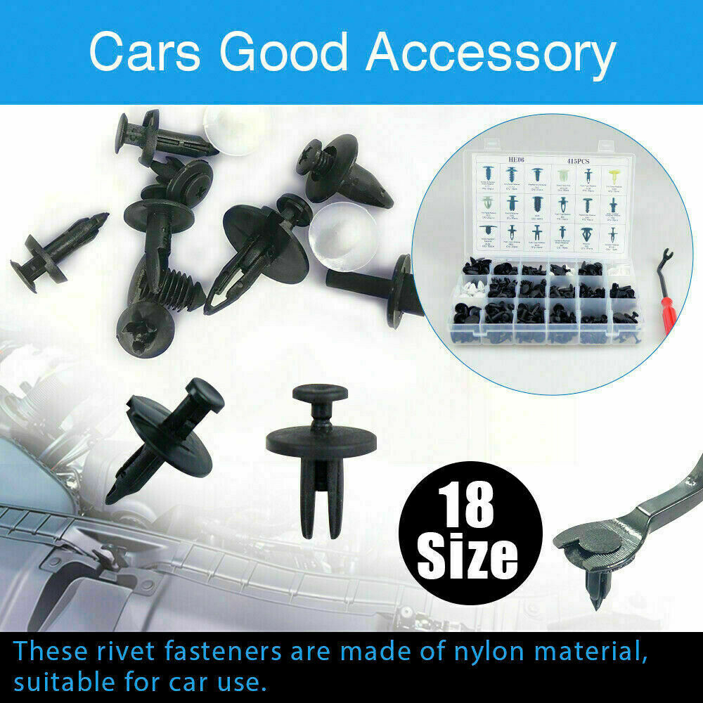 415Pcs Car Plastic Fasteners Trim Clip Rivets