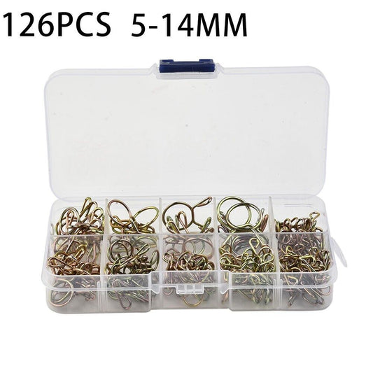 126PCS 5mm-14mm Spring Clip Fuel Oil Hose Line Air Tube Clamps Assortment Kit