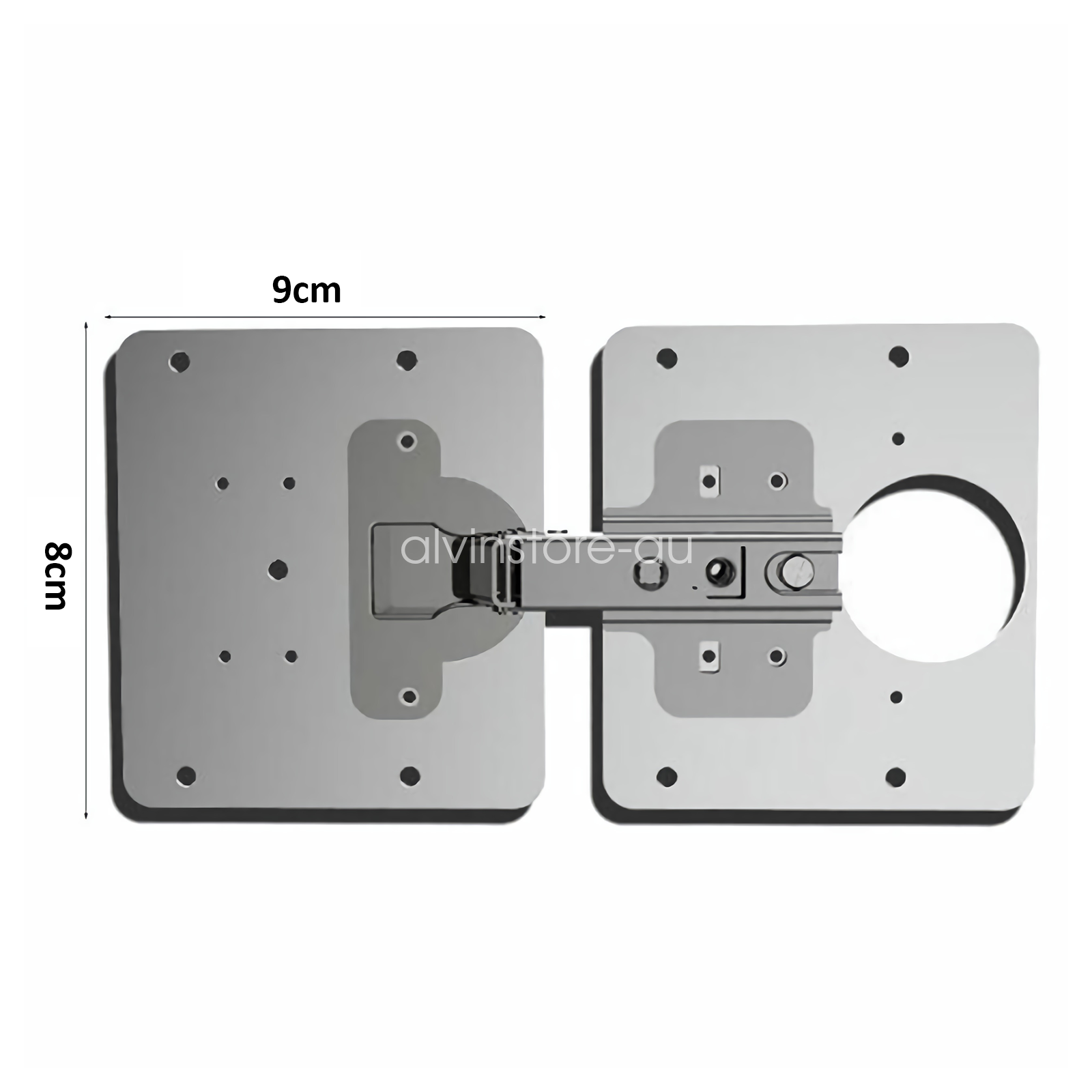 2 Sets Hinge Repair Plate Rust Resistant Steel Furniture Cupboard Repair Mount Tool