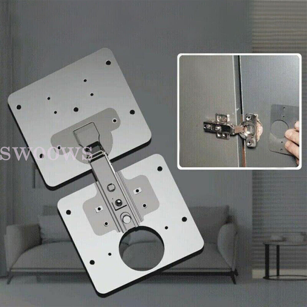 2 Sets Hinge Repair Plate Rust Resistant Steel Furniture Cupboard Repair Mount Tool