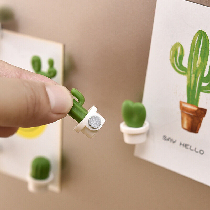 Free shipping- 6pc Cute Cactus Remind Fridge Magnet Refrigerator Sticker Succulent Plant Wall Memo