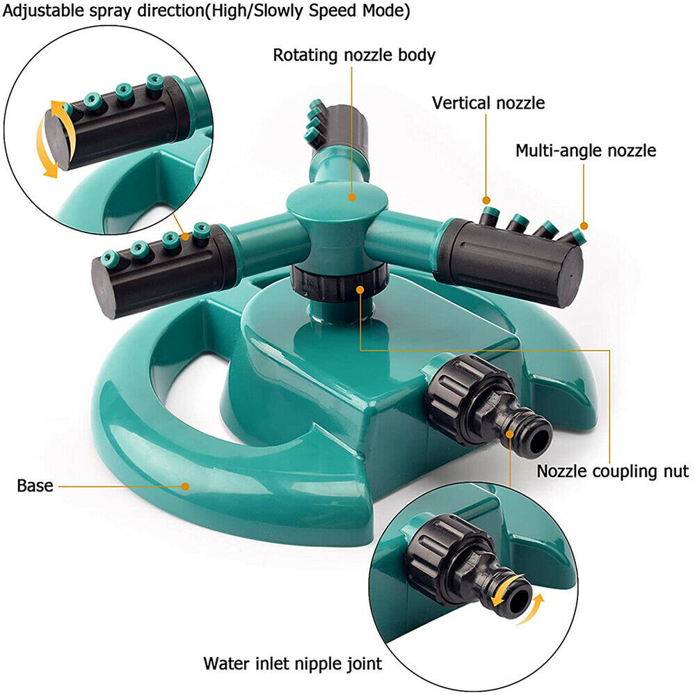 360° Rotating Impulse Sprinkler Water Saving System
