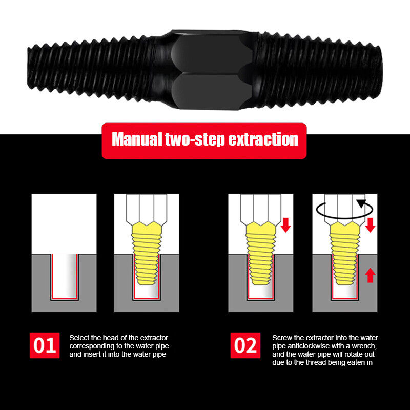 Pipe Screw Extractor Water Pipe Screw Removal Tool Broken Bolt Remover