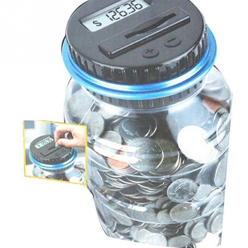 LCD Digital Counting Coin Money Saving Box