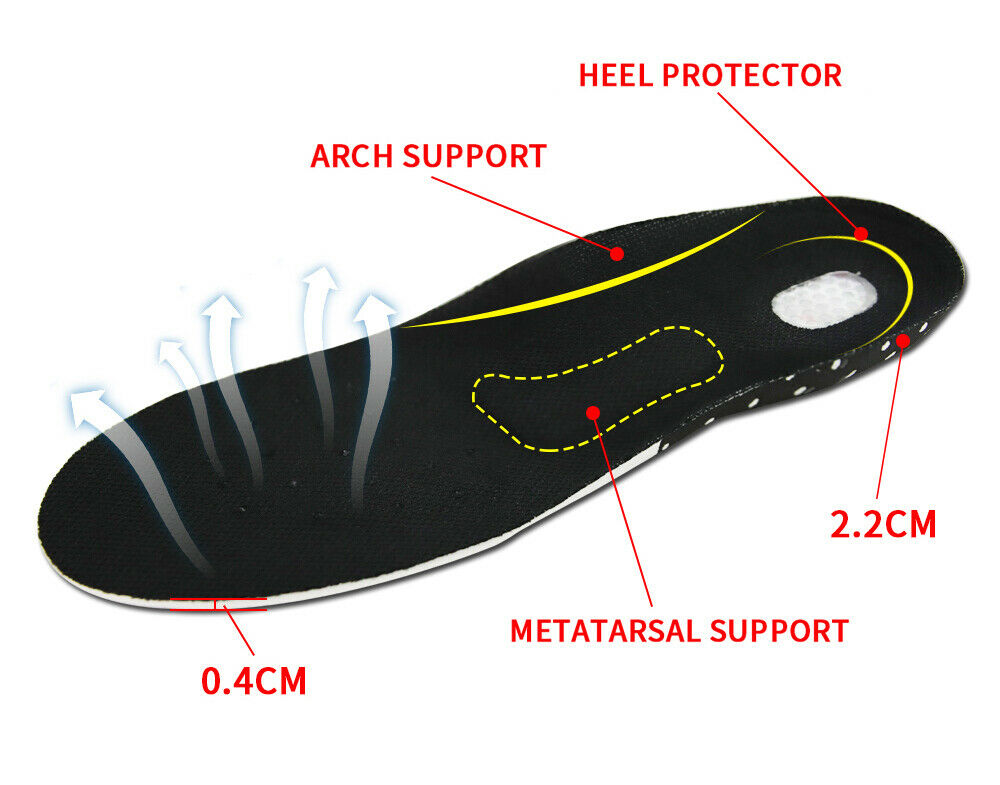 A Pair (2pc) Pain Relief Plantar Fasciitis Orthotic Inserts Pads (S/L SIZE)