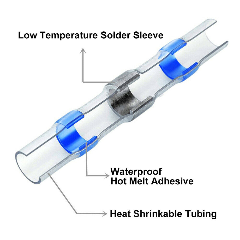 350PCS Heat Shrink Solder Wire Connectors Sleeve Seal Cable Crimps Terminals Kit