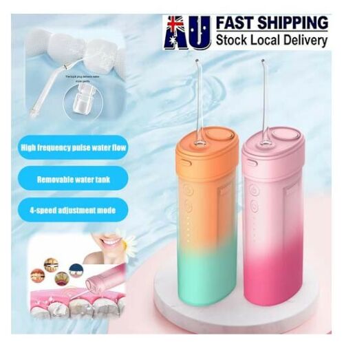 CLEARANCE- Water Flosser Cordless Teeth Cleaner Oral Irrigator with 4 Modes & 4 Jet Tips