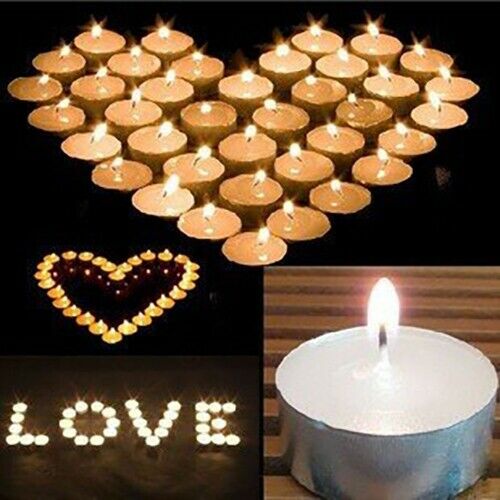 DEAL OF THE DAY- $0.99 ONLY- 50 packs Unscented Tealight Candles Bulk Smokeless Tea Light Candle